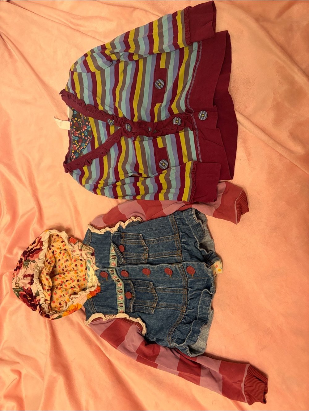 Matilda Jane Striped Purple & Multi-Color Hooded Jacket Set